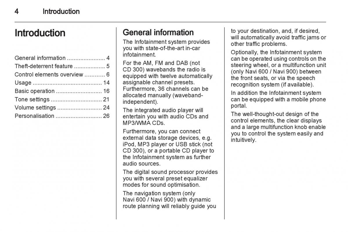 Opel Insignia manual / page 4