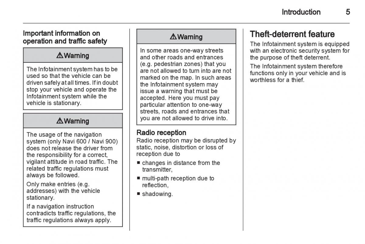 Opel Insignia manual / page 5
