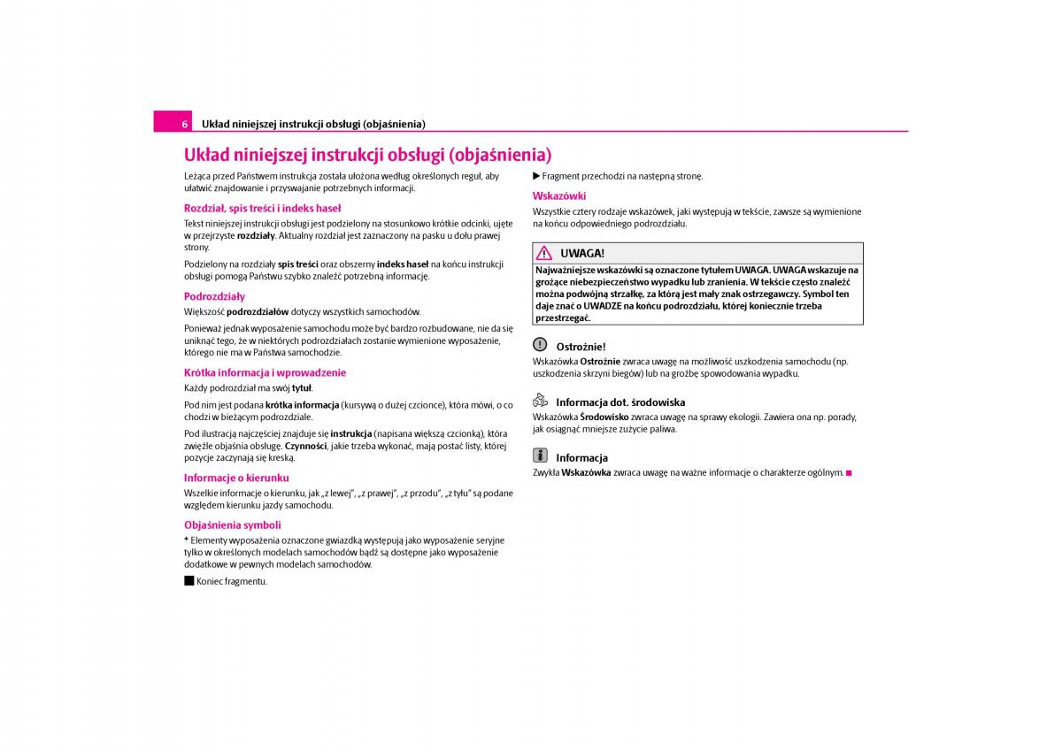 manual  Skoda Octavia I instrukcja / page 7