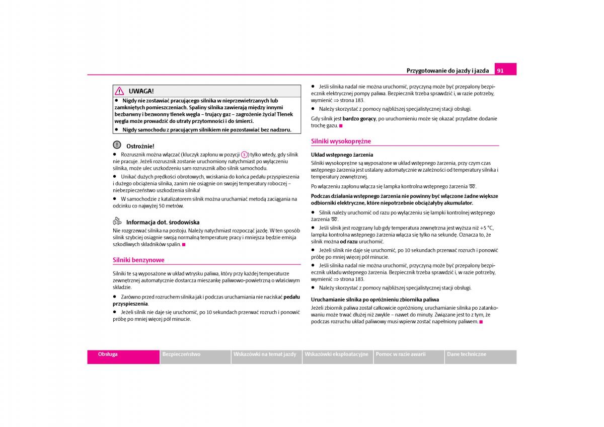 Skoda Octavia I instrukcja obslugi / page 92