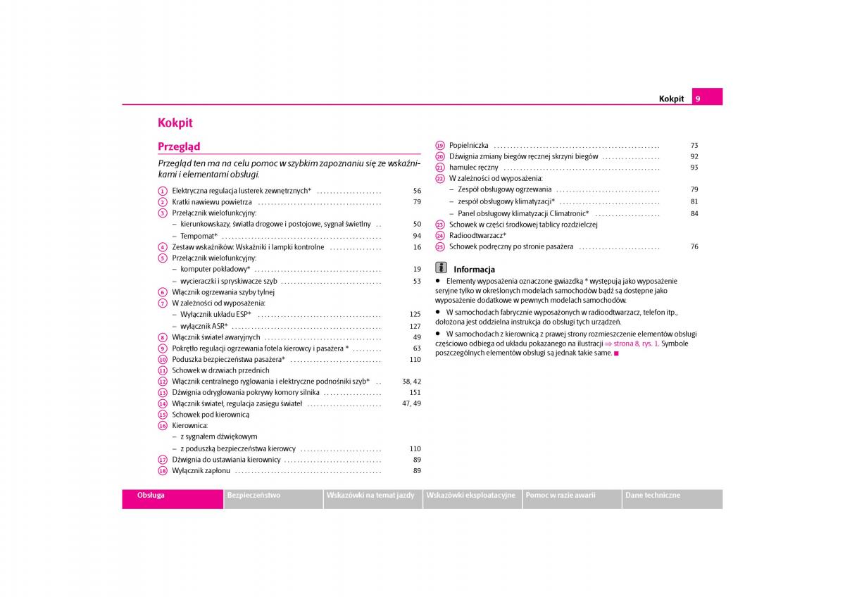 manual  Skoda Octavia I instrukcja / page 10