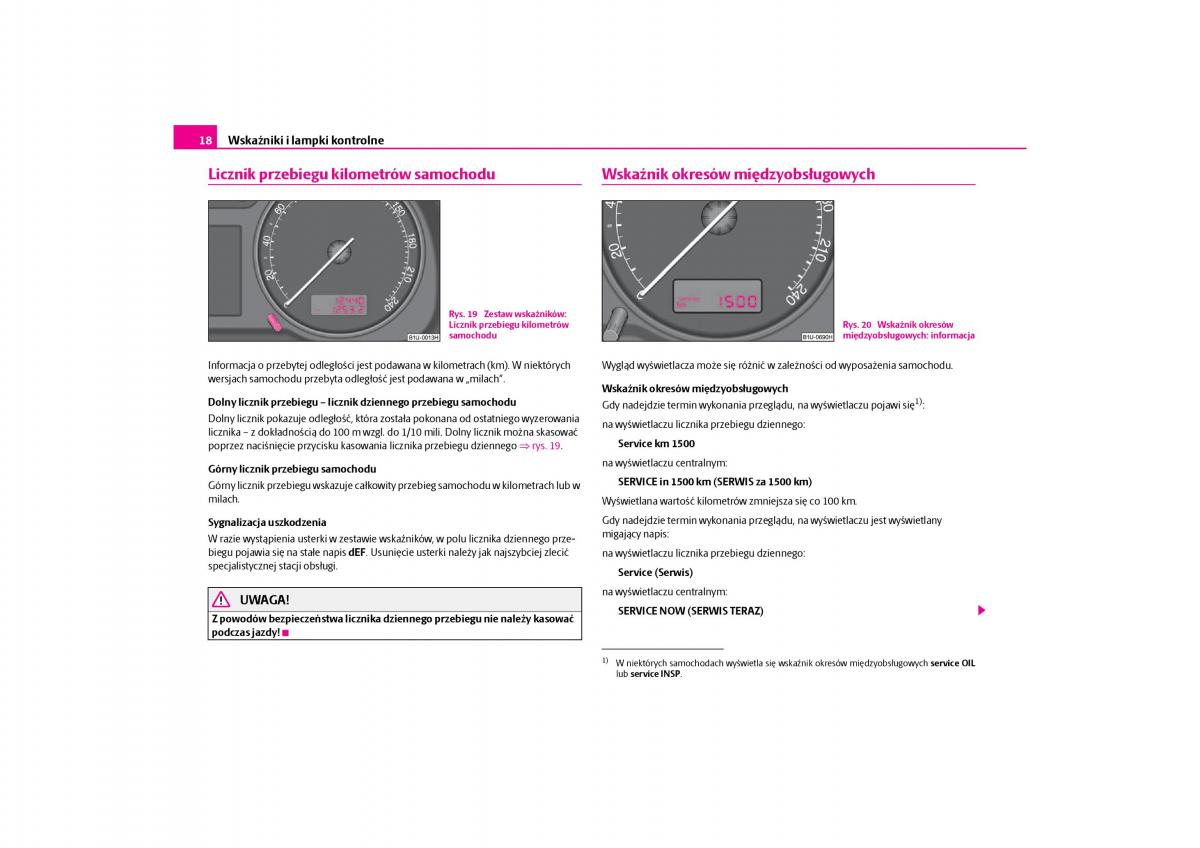 Skoda Octavia I instrukcja obslugi / page 19