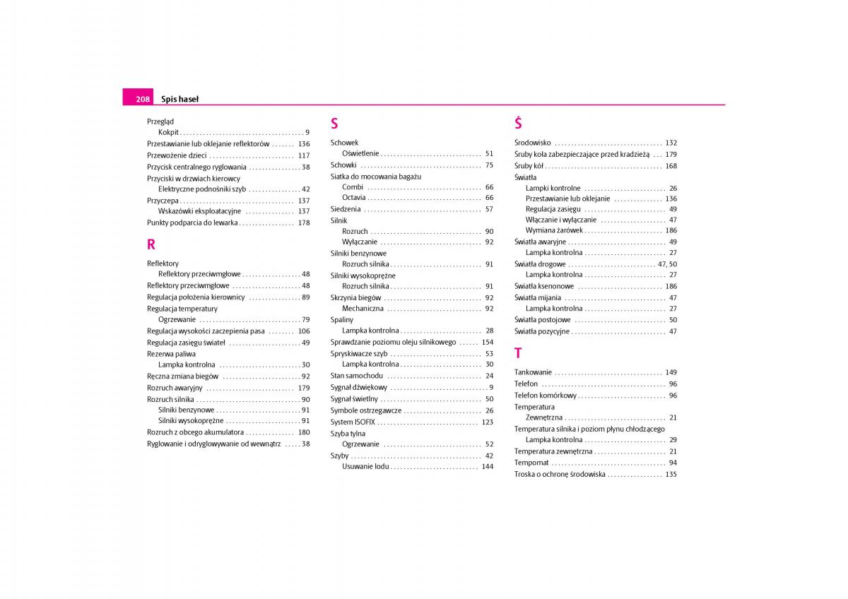 Skoda Octavia I instrukcja obslugi / page 209