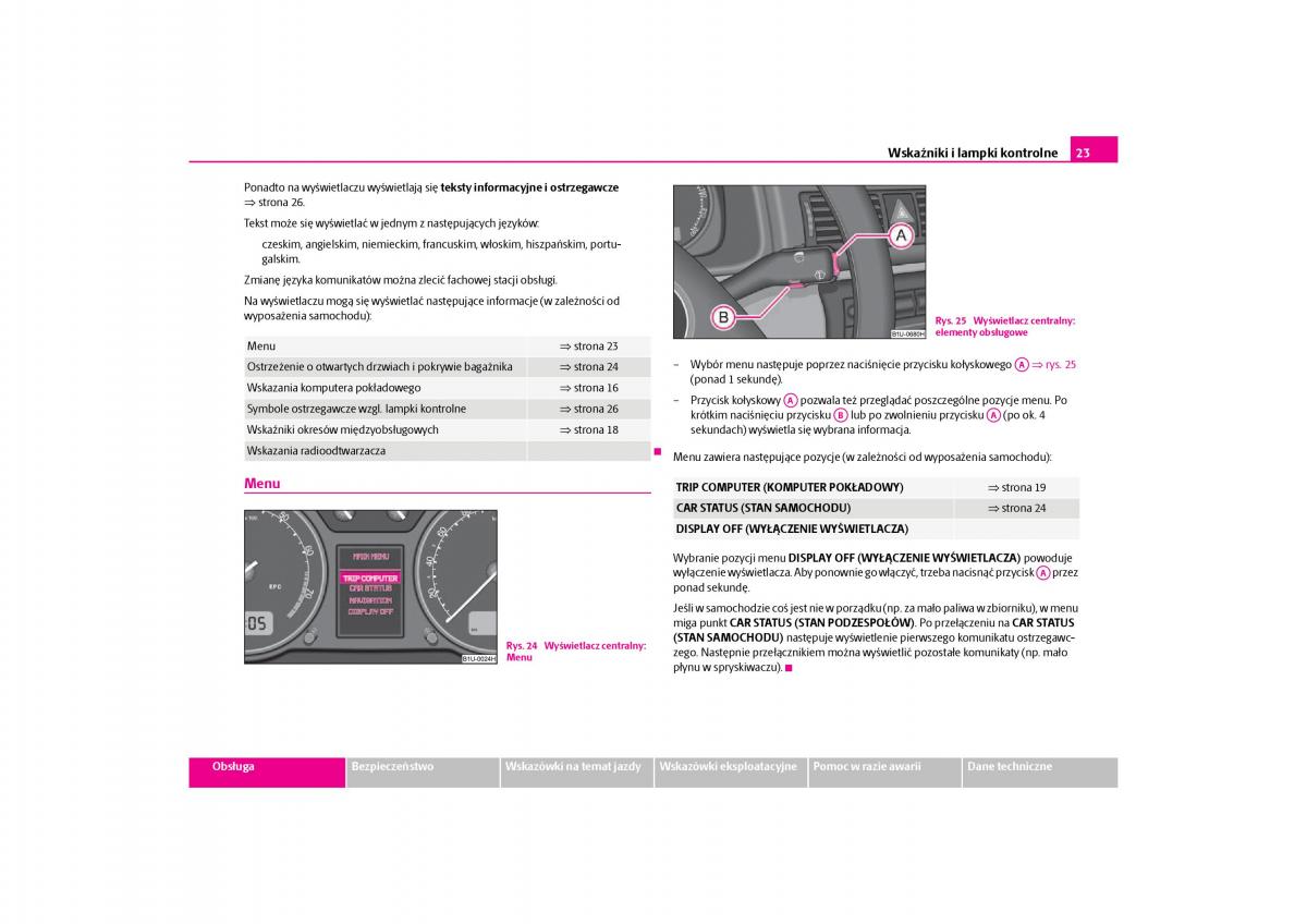 Skoda Octavia I instrukcja obslugi / page 24