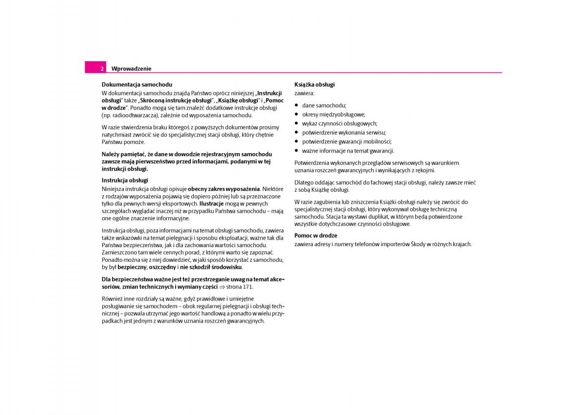 Skoda Octavia I instrukcja obslugi / page 3
