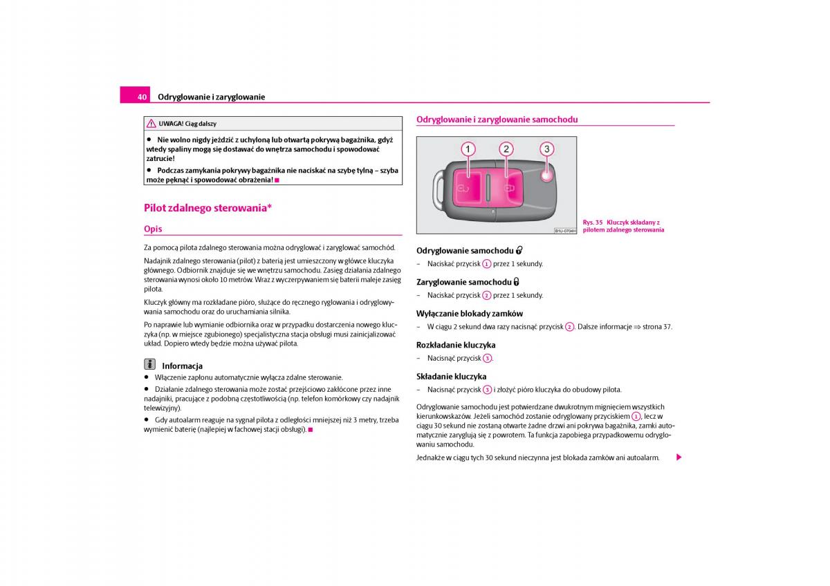 Skoda Octavia I instrukcja obslugi / page 41