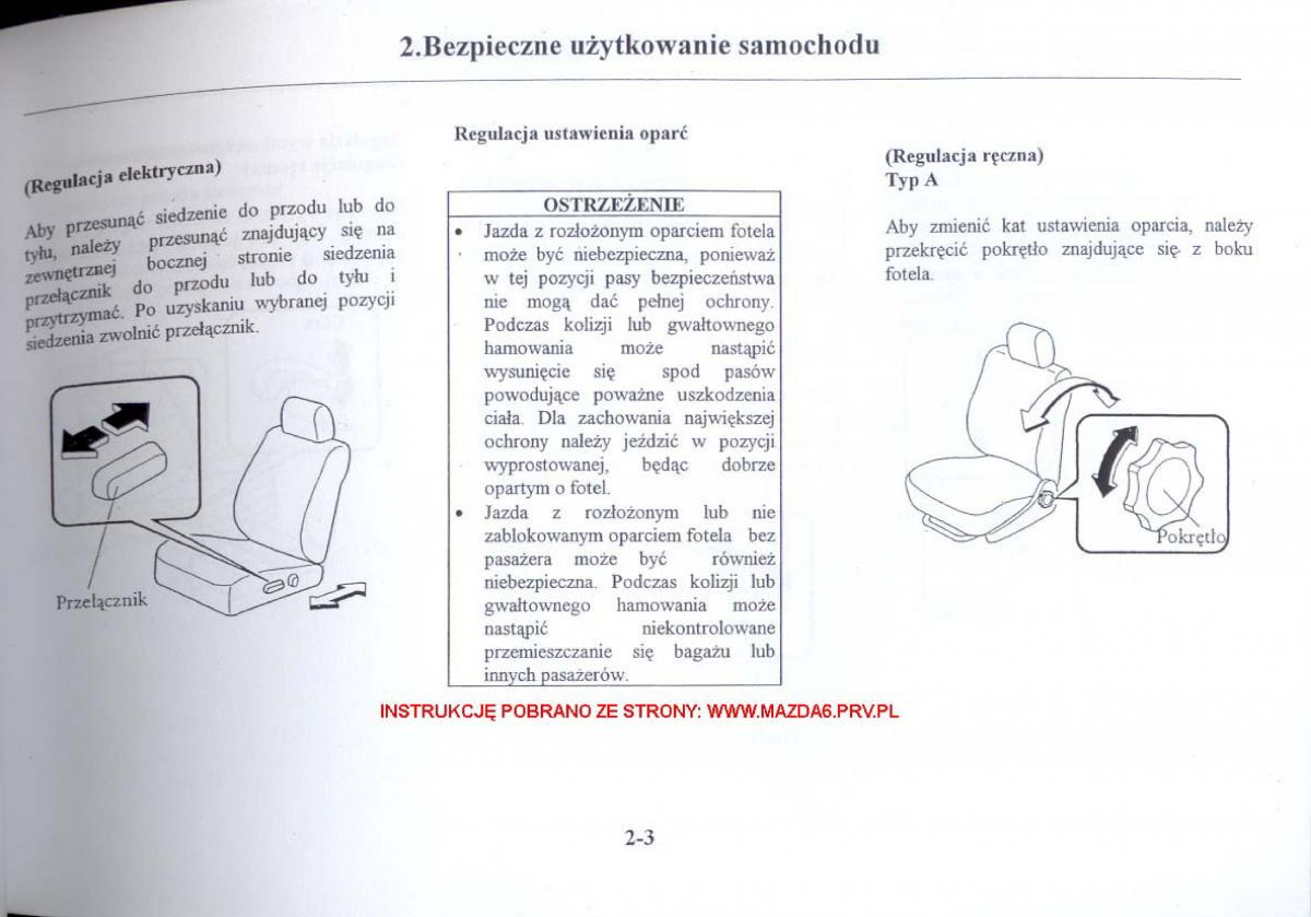 Mazda 6 I instrukcja obslugi / page 12
