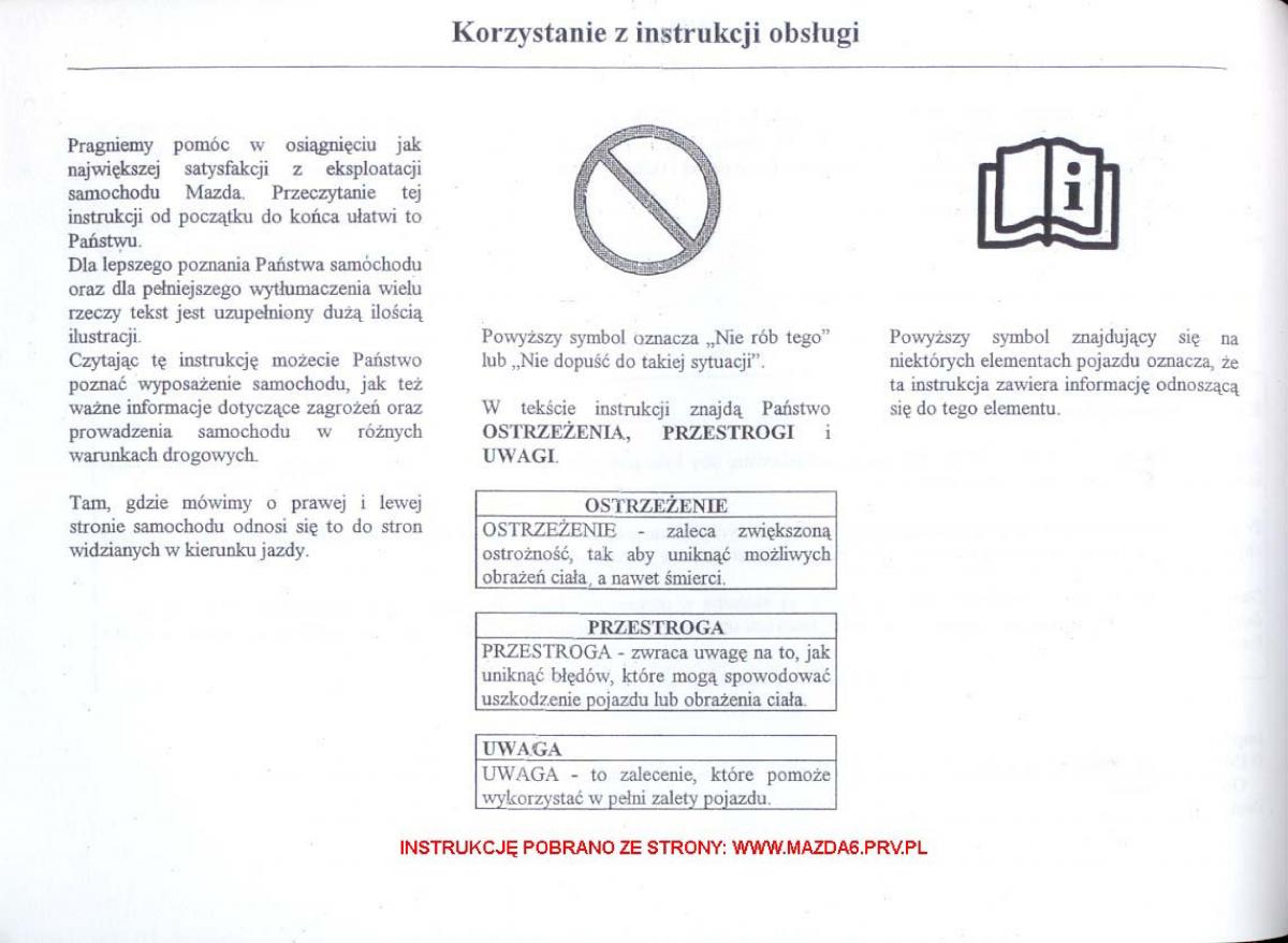 manual  Mazda 6 I instrukcja / page 3