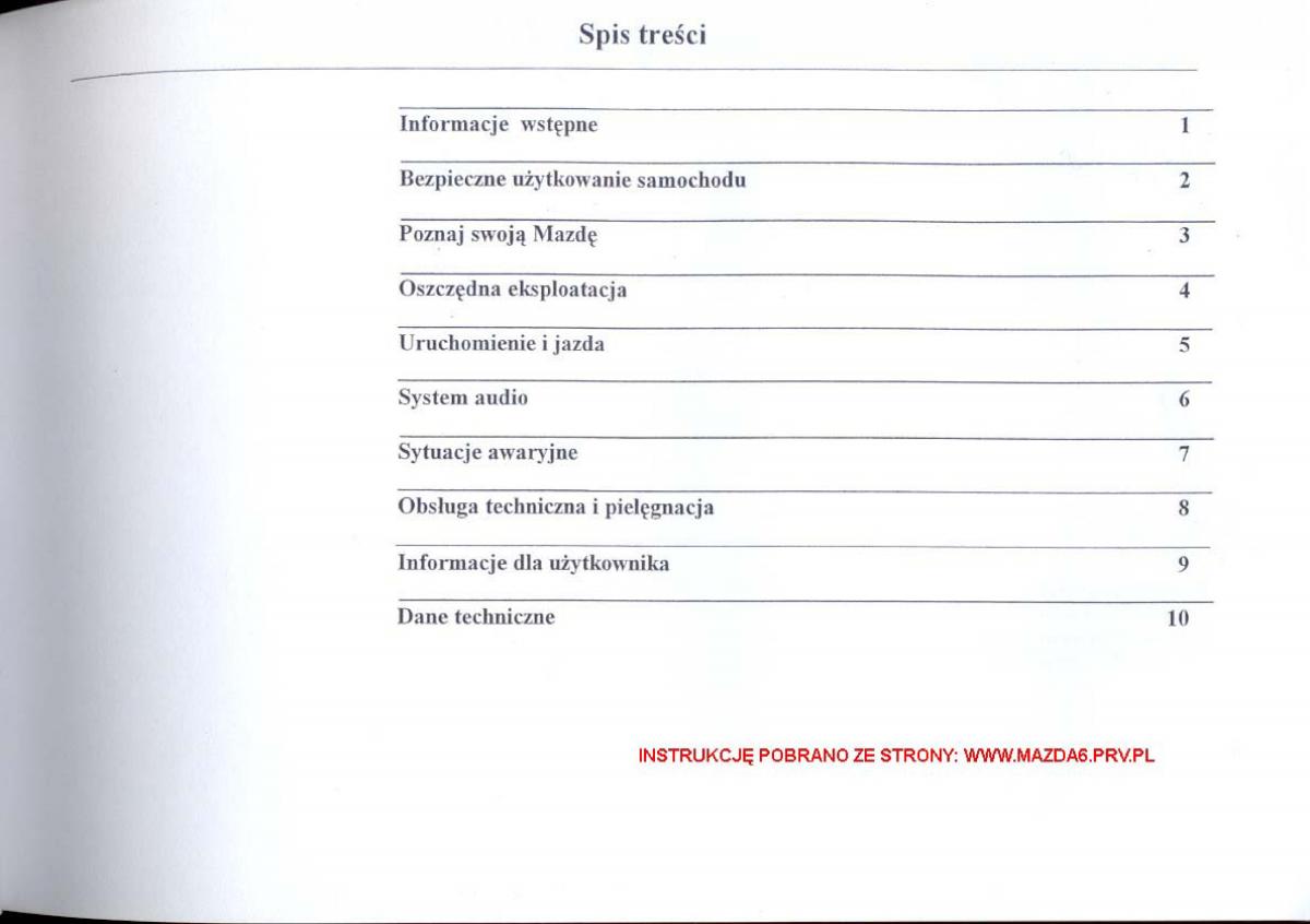 manual  Mazda 6 I instrukcja / page 4