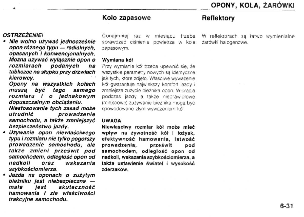 Mazda 323 BG IV instrukcja obslugi / page 131