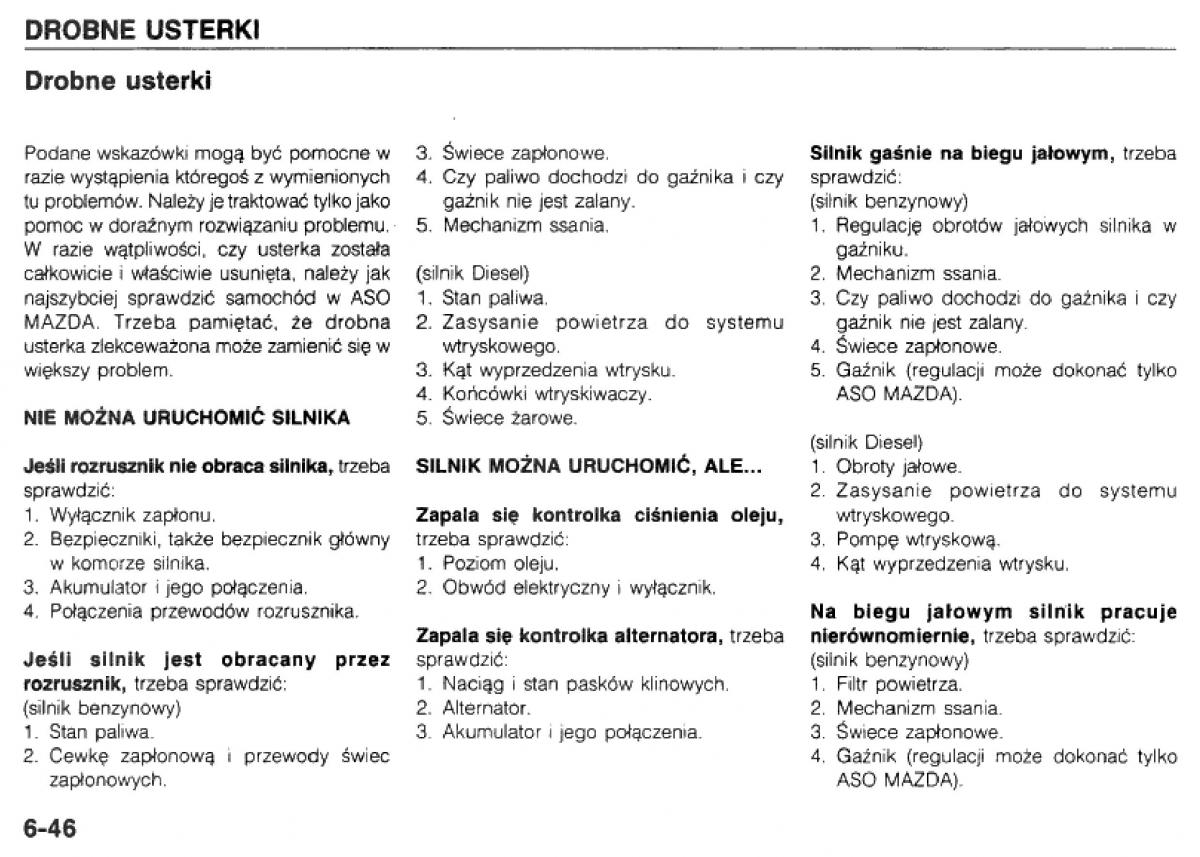 Mazda 323 BG IV instrukcja obslugi / page 146