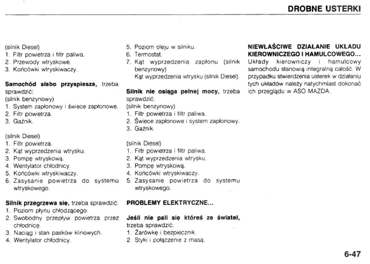 Mazda 323 BG IV instrukcja obslugi / page 147