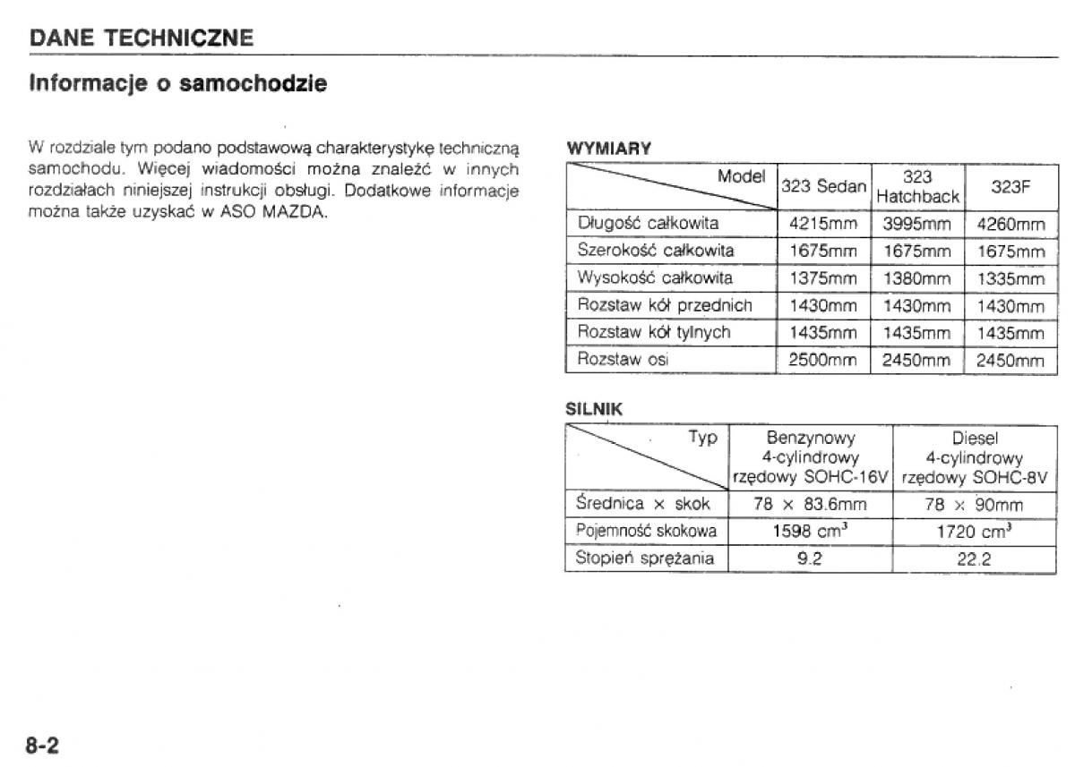 Mazda 323 BG IV instrukcja obslugi / page 152