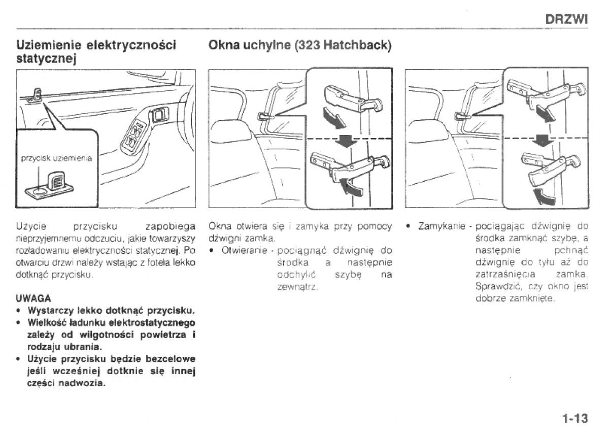 Mazda 323 BG IV instrukcja obslugi / page 16