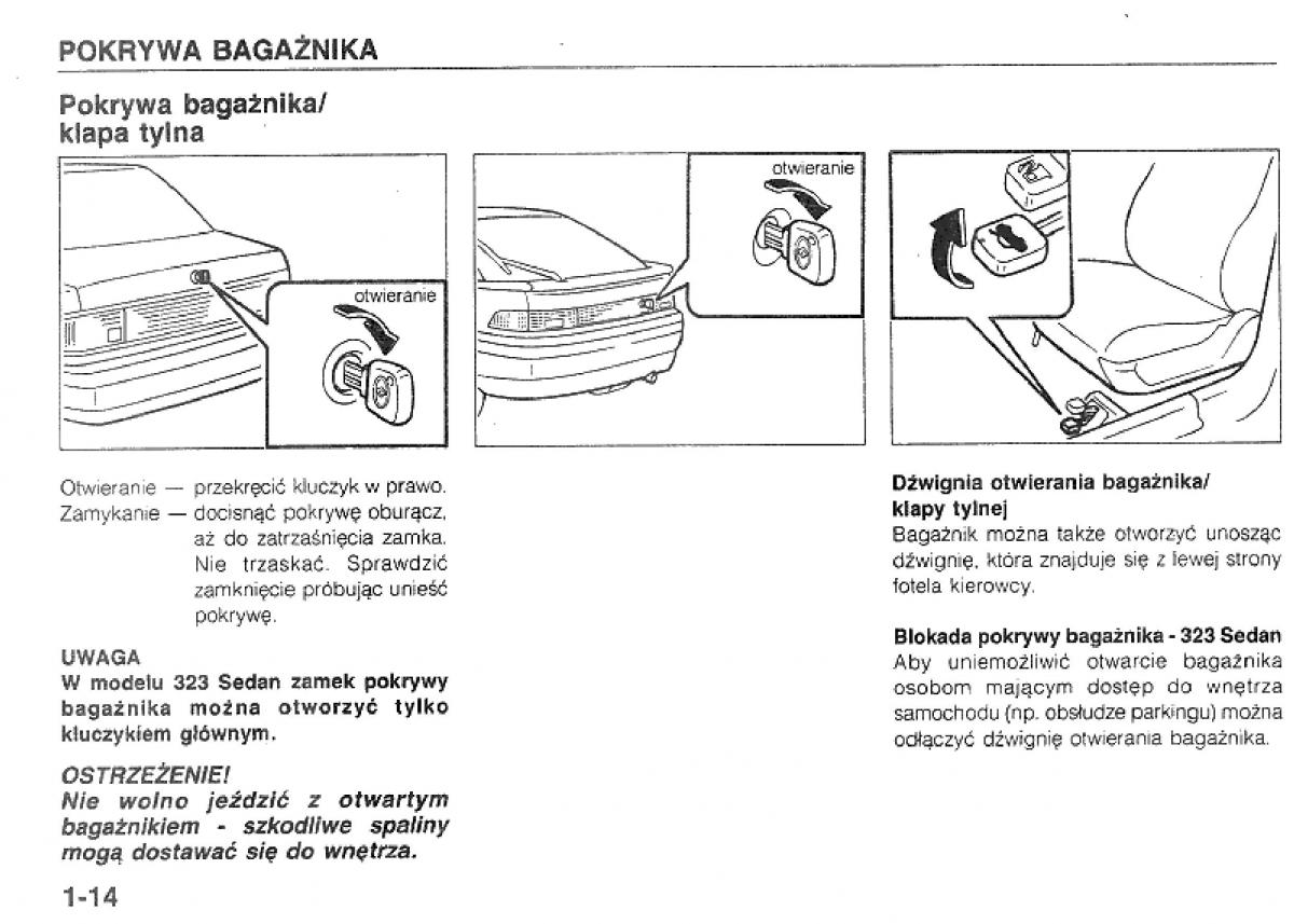 Mazda 323 BG IV instrukcja obslugi / page 17