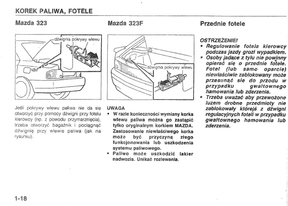 manual  Mazda 323 BG IV instrukcja / page 21