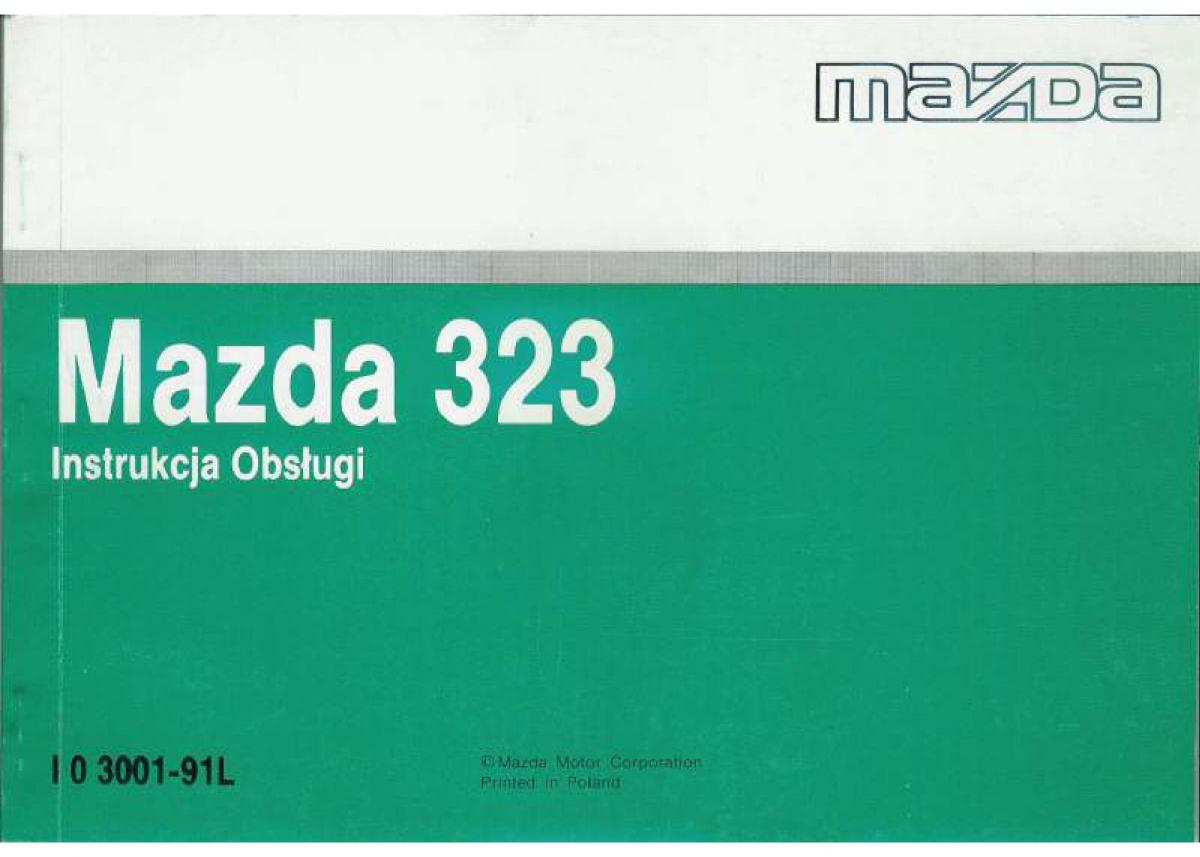 manual  Mazda 323 BG IV instrukcja / page 1