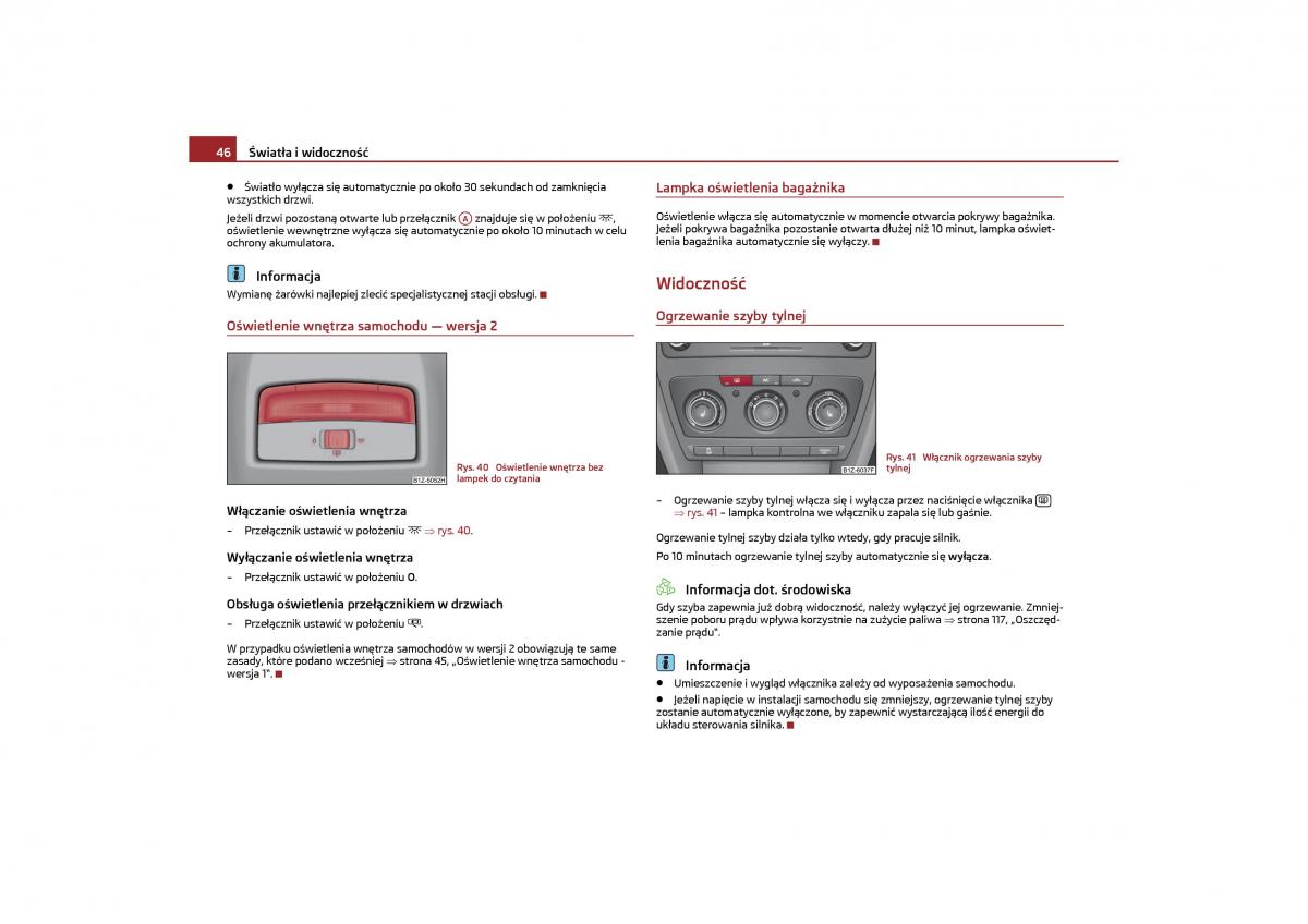 manual Skoda Octavia Skoda Octavia II instrukcja / page 47