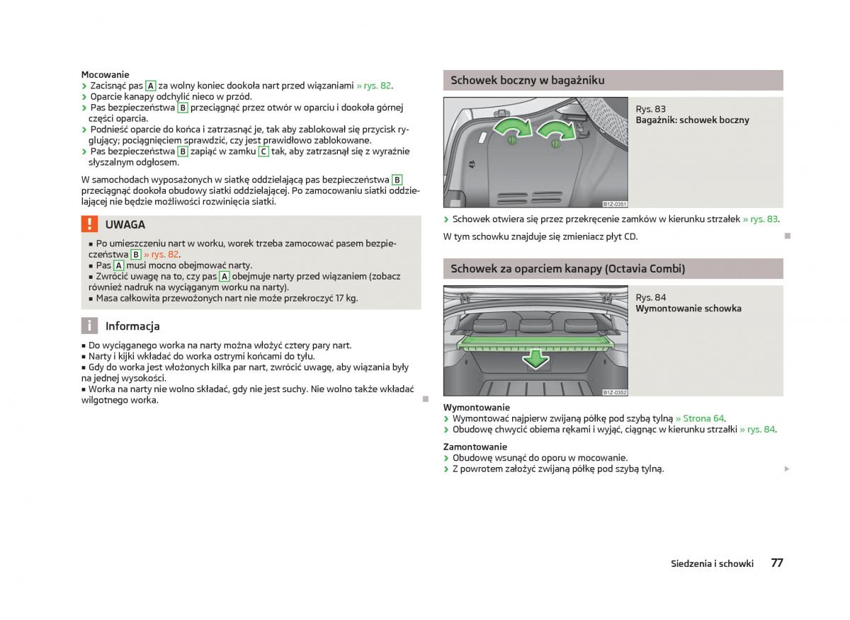 Skoda Octavia III instrukcja obslugi / page 79