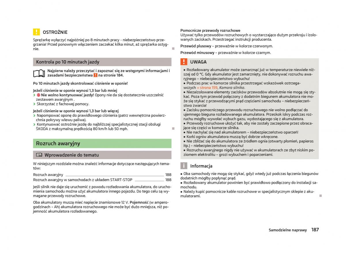 instrukcja obsługi Skoda Octavia Skoda Octavia III instrukcja / page 189