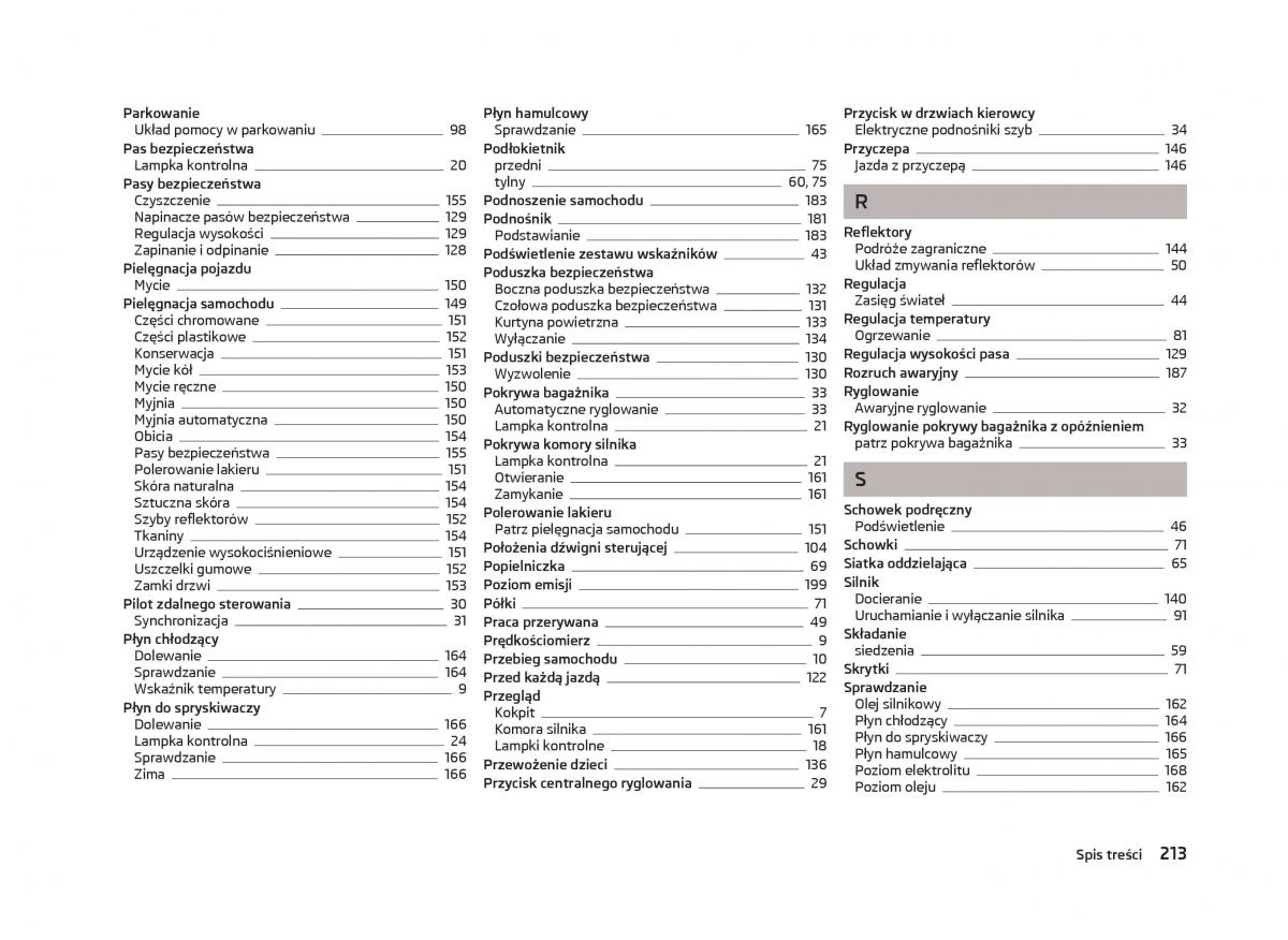 manual  Skoda Octavia III instrukcja / page 215