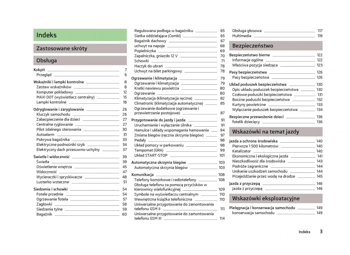 manual  Skoda Octavia III instrukcja / page 5