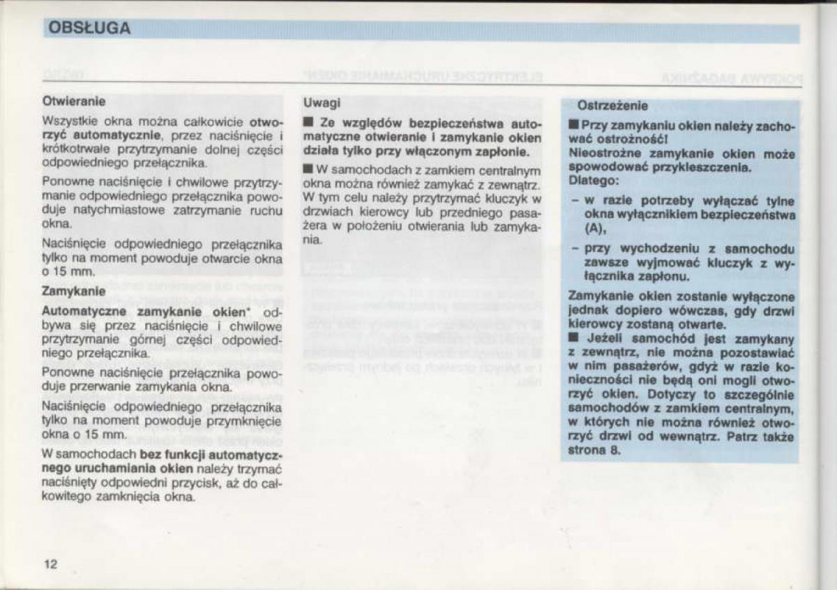 manual  VW Golf III 3 instrukcja / page 10