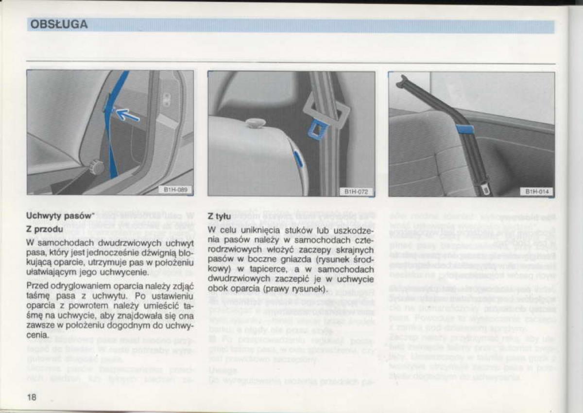 VW Golf III 3 instrukcja obslugi / page 16