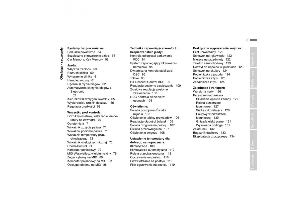 manual  BMW E53 X5 instrukcja / page 7