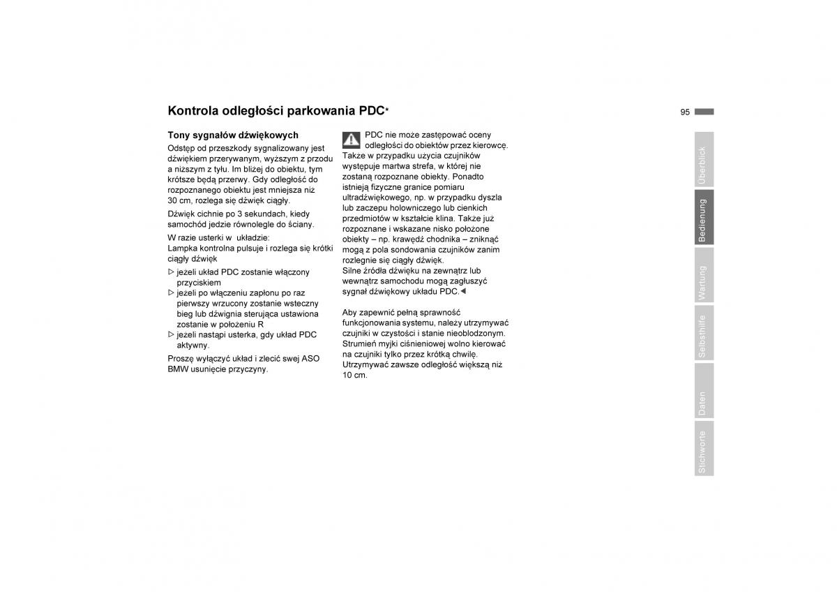 BMW E53 X5 instrukcja obslugi / page 97