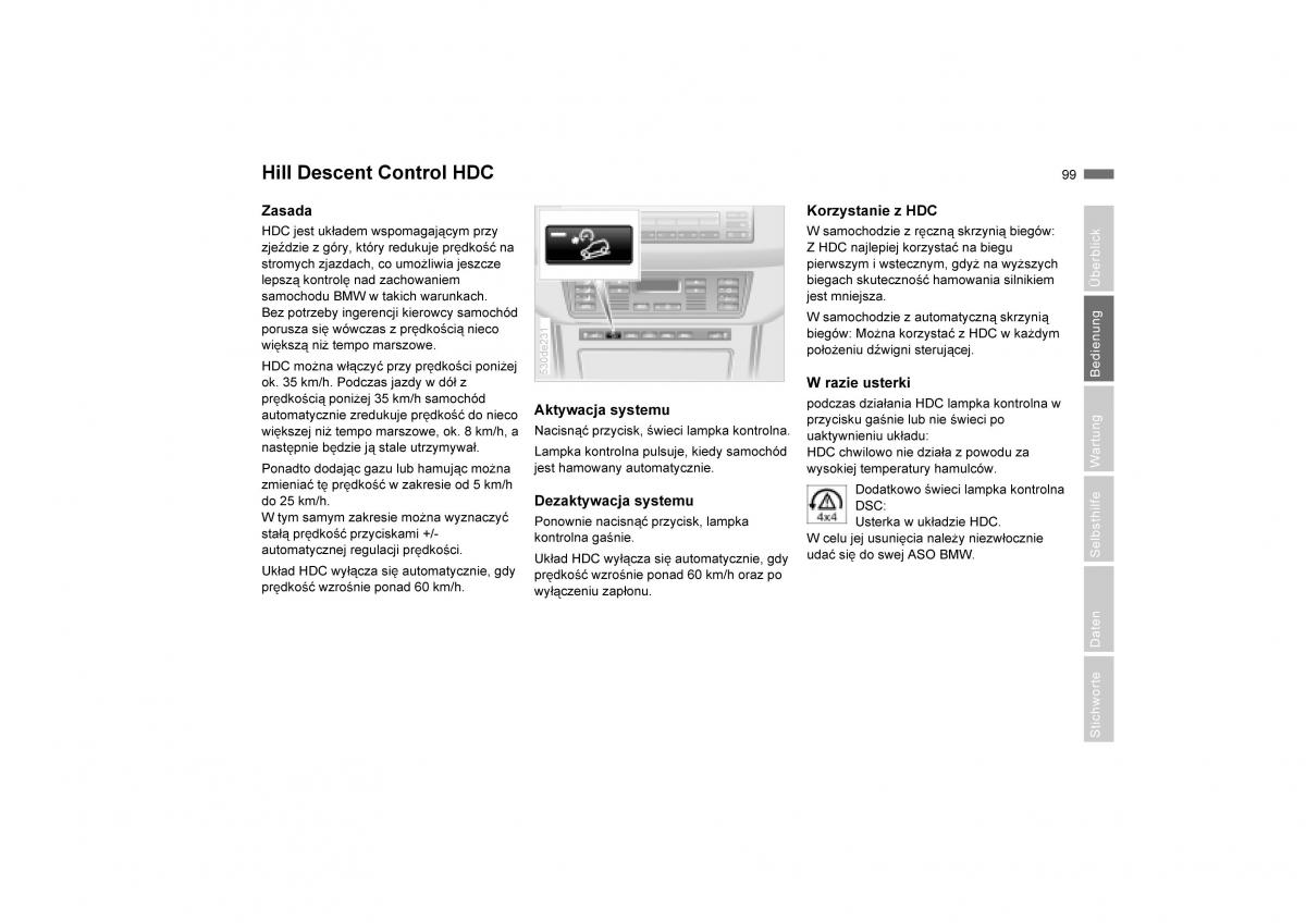 BMW E53 X5 instrukcja obslugi / page 101