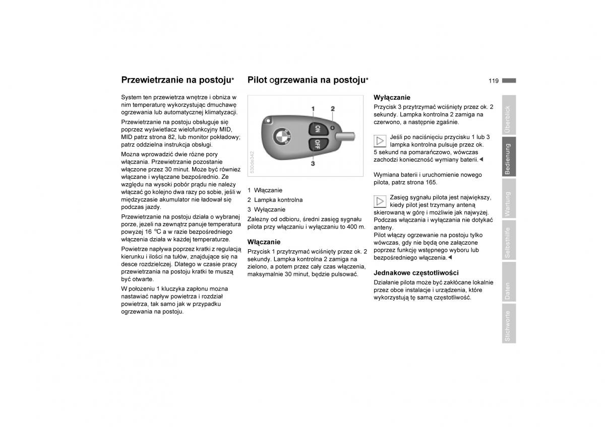 BMW E53 X5 instrukcja obslugi / page 121