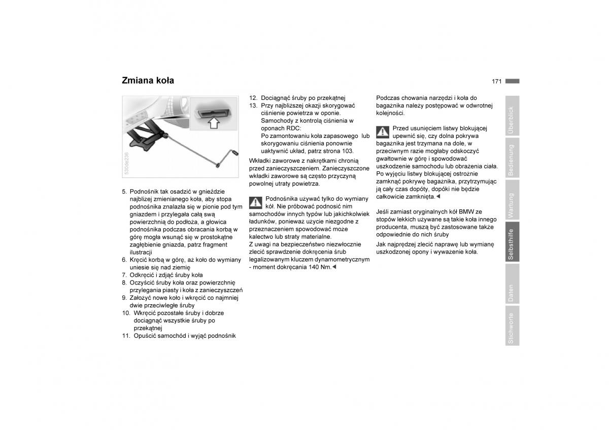 BMW E53 X5 instrukcja obslugi / page 173