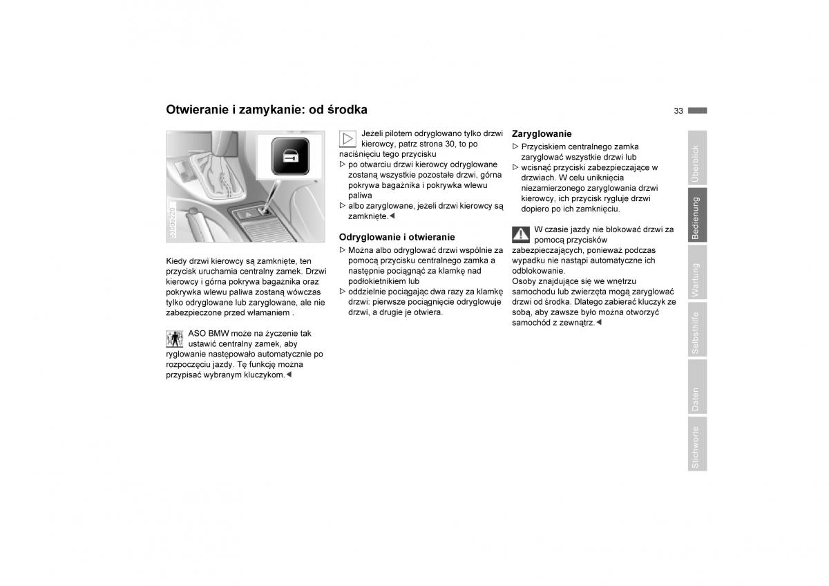 BMW E53 X5 instrukcja obslugi / page 35