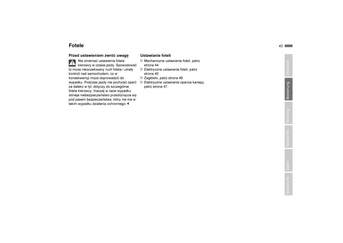 BMW E53 X5 instrukcja obslugi / page 45