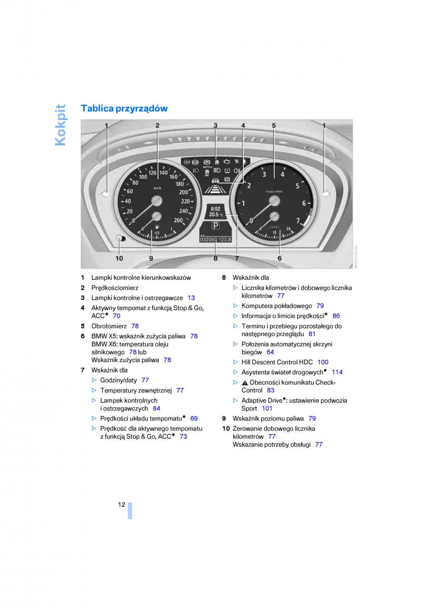 manual  BMW E70 X5 X6 instrukcja / page 14
