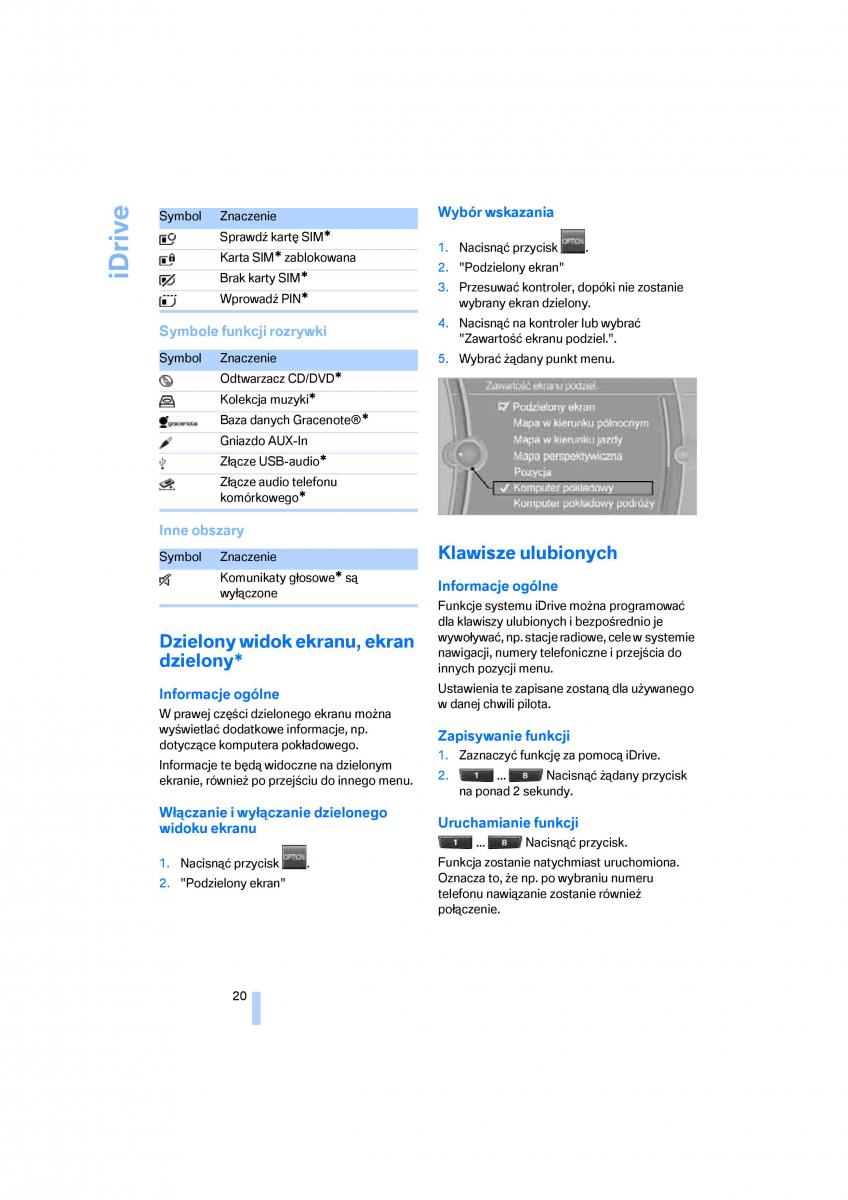BMW E70 X5 X6 instrukcja obslugi / page 22