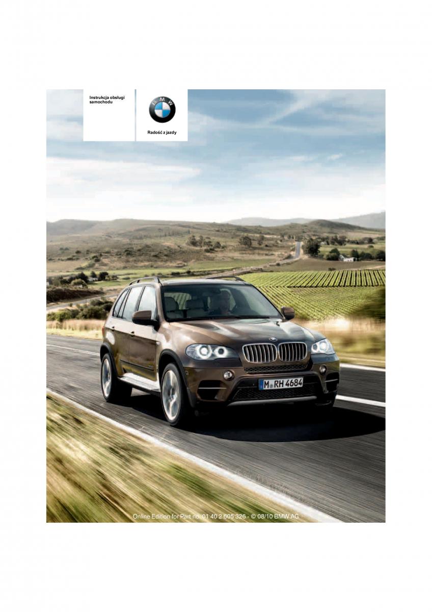 BMW E70 X5 X6 instrukcja obslugi / page 1