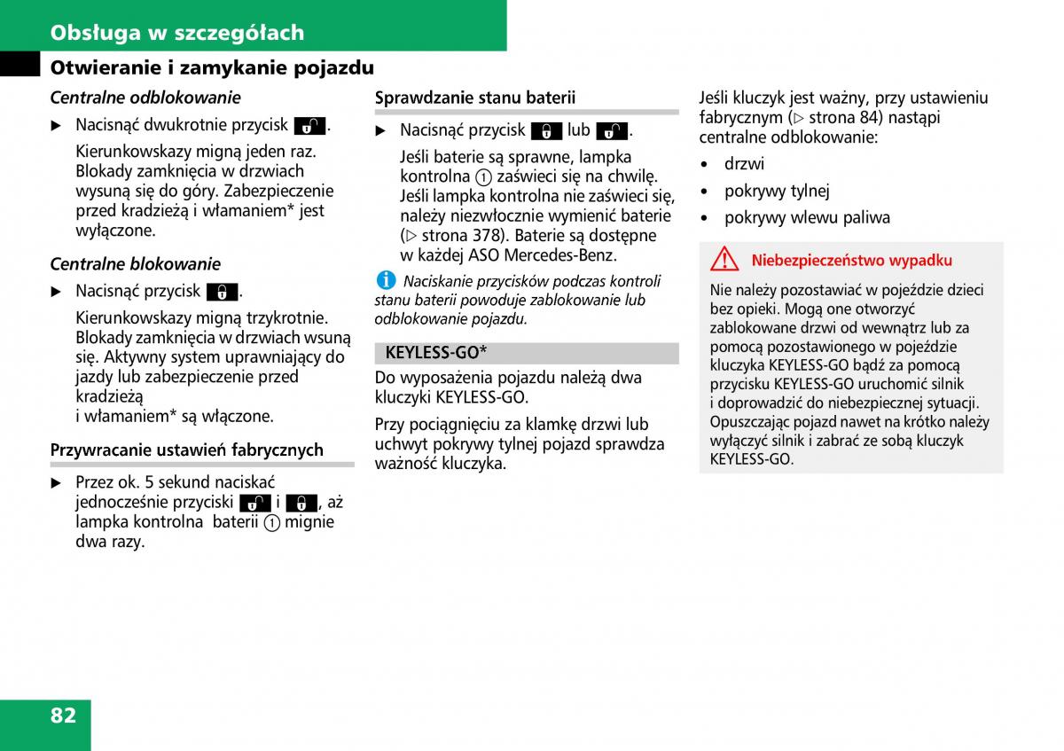 instrukcja obsługi Mercedes ML Mercedes ML W164 instrukcja / page 84