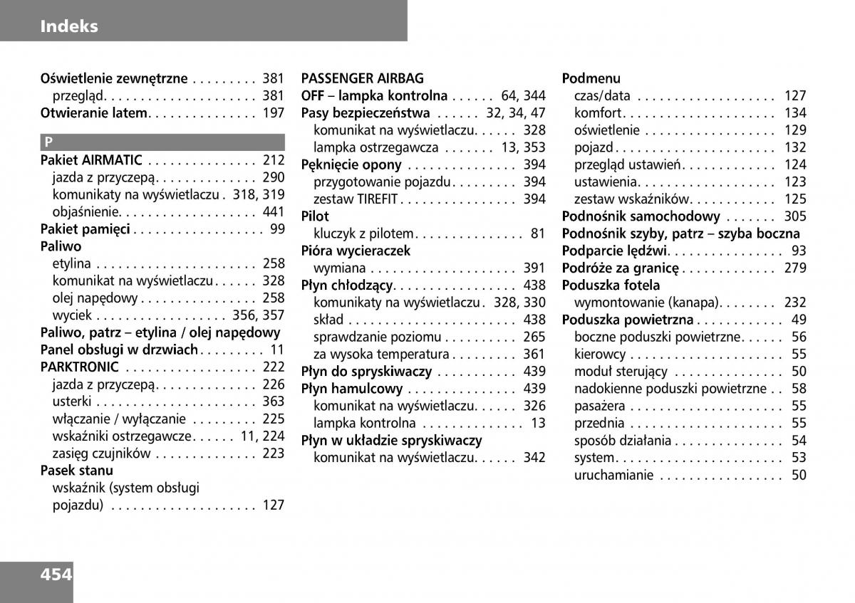 manual  Mercedes ML W164 instrukcja / page 456