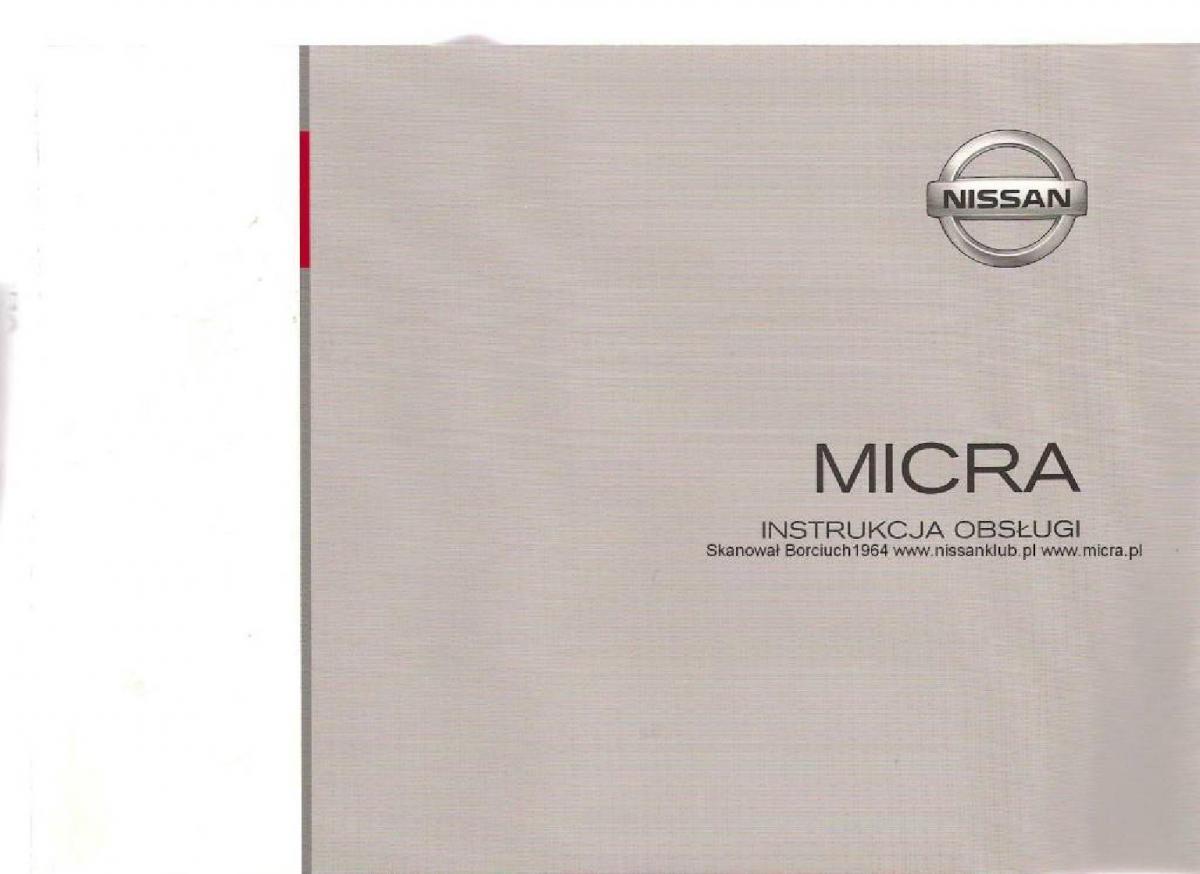 Nissan Micra III K12 instrukcja obslugi / page 1