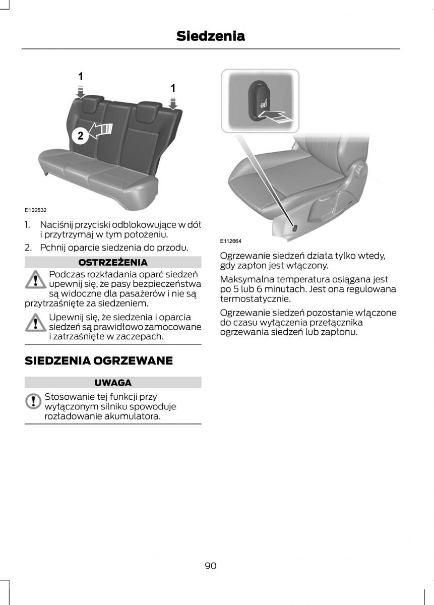 instrukcja obsługi Ford Fiesta Ford Fiesta VII instrukcja / page 92
