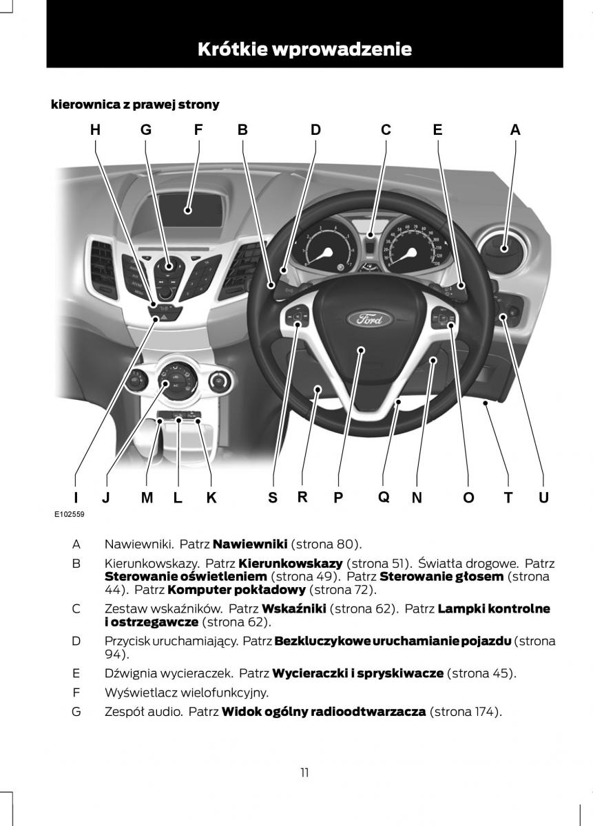 Ford Fiesta VII instrukcja obslugi / page 13