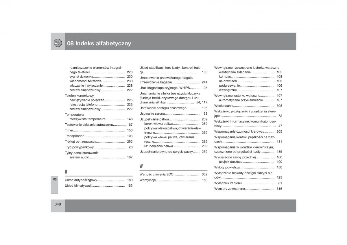 manual  Volvo V70 XC70 III instrukcja / page 349