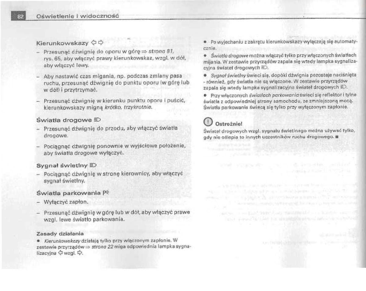 Audi A4 B6 instrukcja obslugi / page 77