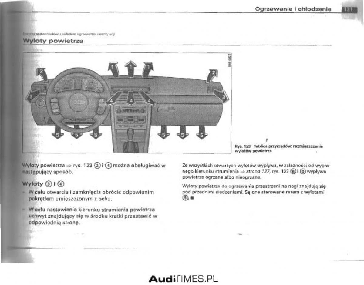 Audi A4 B6 instrukcja obslugi / page 125