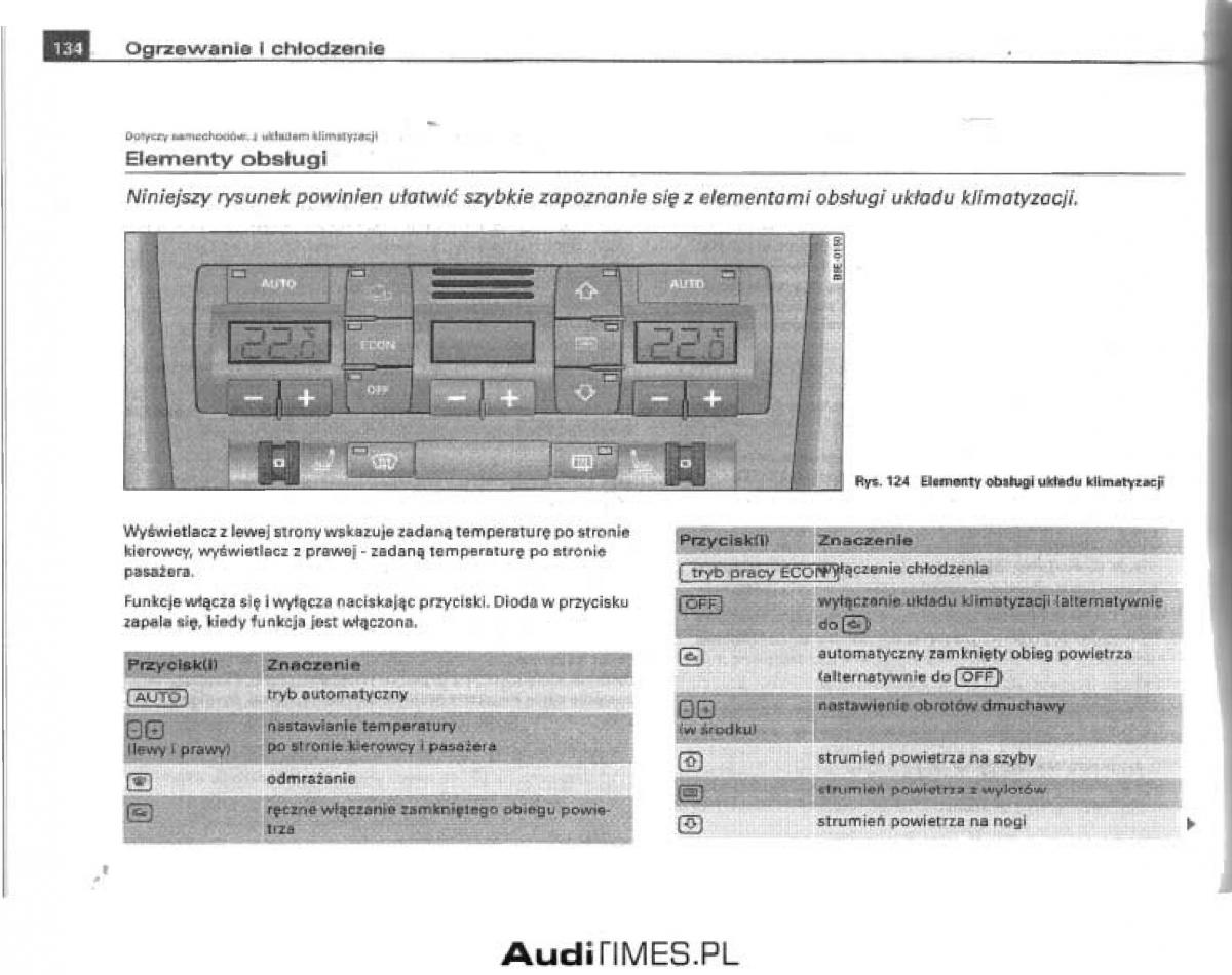 Audi A4 B6 instrukcja obslugi / page 128