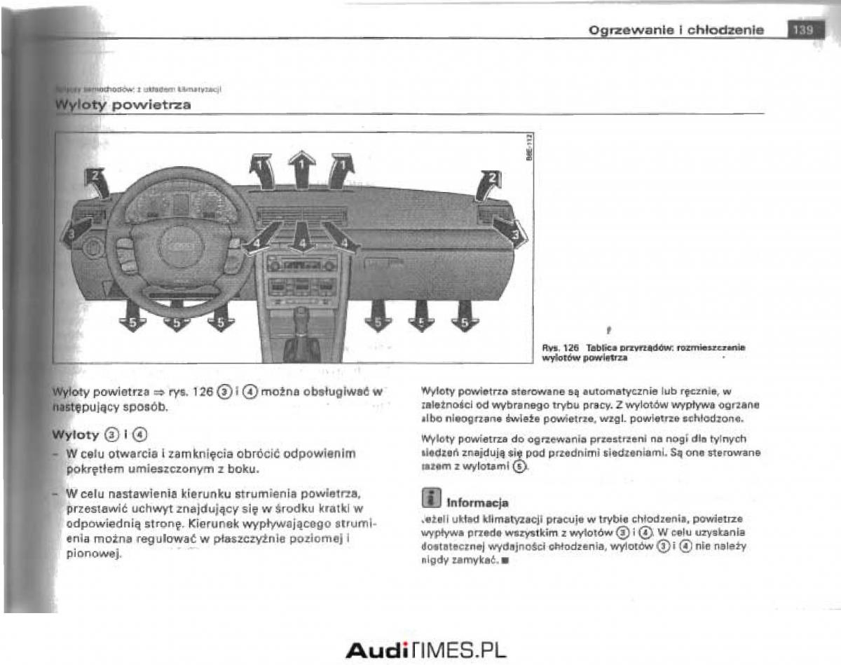 Audi A4 B6 instrukcja obslugi / page 133