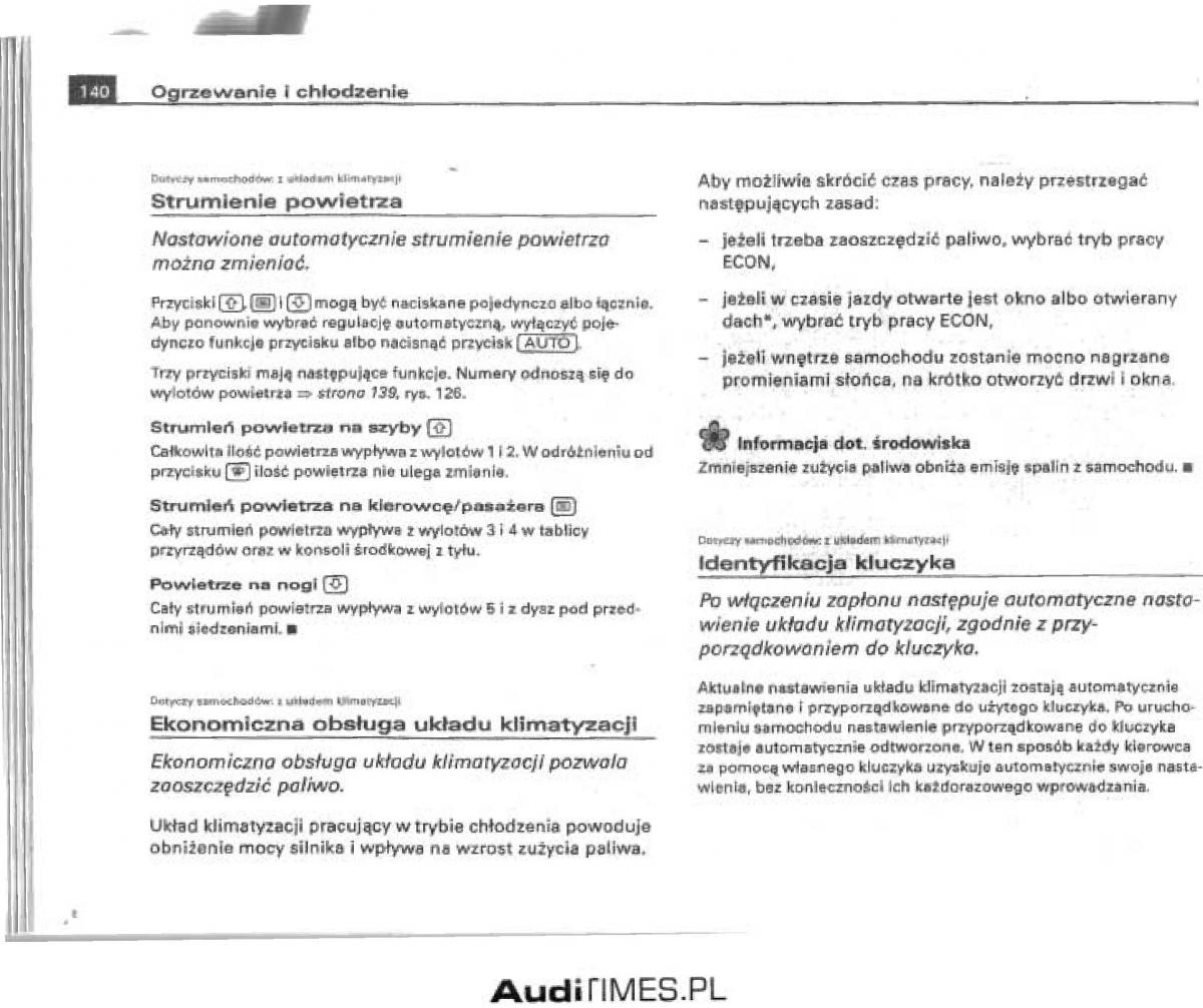 Audi A4 B6 instrukcja obslugi / page 134