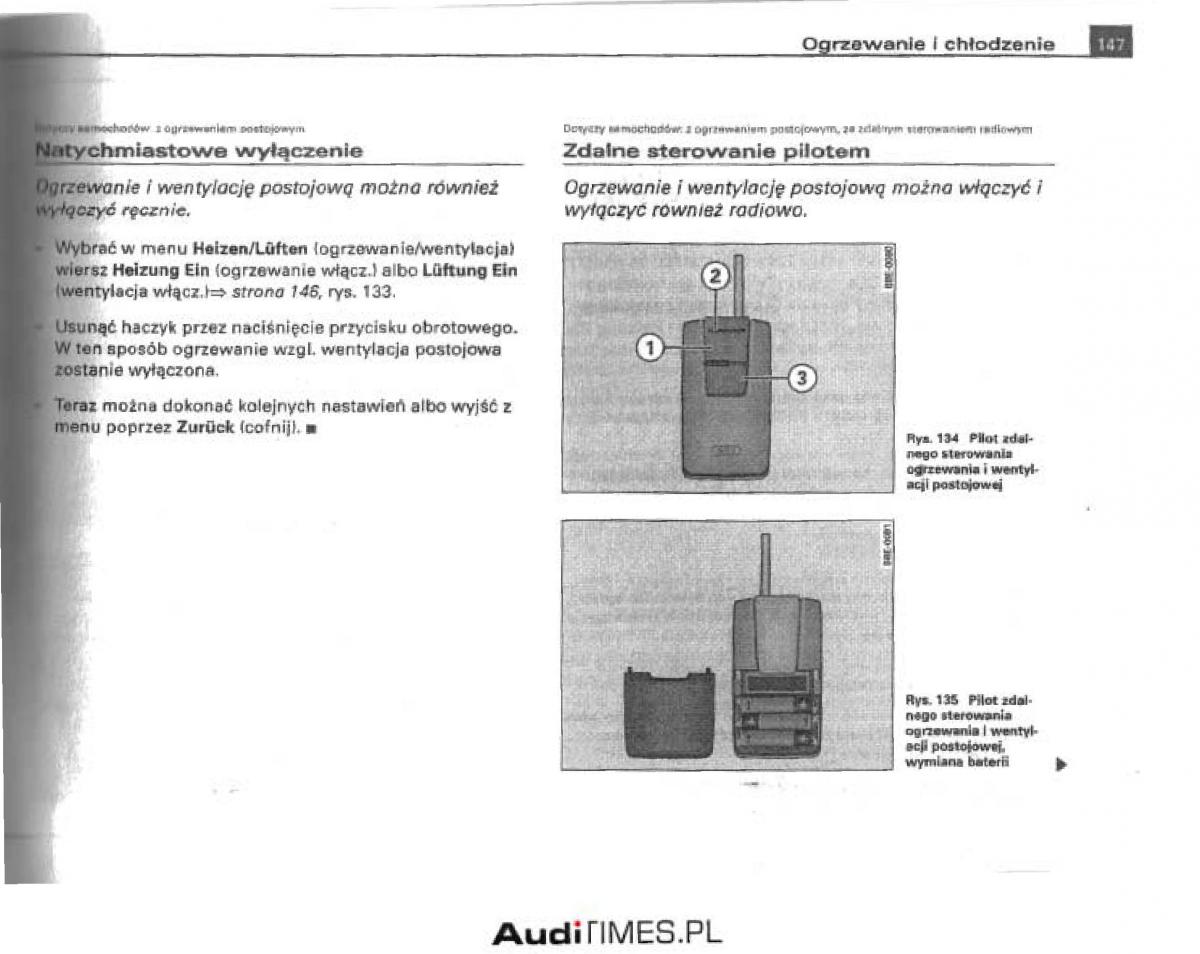 Audi A4 B6 instrukcja obslugi / page 141